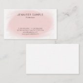 モダンエレガント赤面ピお洒落ンクデザイントレンディー 名刺 (正面/裏面)