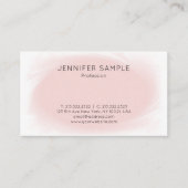 モダンエレガント赤面ピお洒落ンクデザイントレンディー 名刺 (正面)