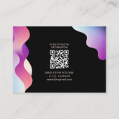 モダンエレガント赤面ピンクのグラデーション波のパターン 割引カード (裏面)