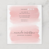 モダンエレガント赤面ピンク署名タイポグラフィ ロイヤリティカード (外部開封)