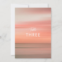 モダンエレガント赤面結婚ピンクの表番号