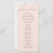 モダンエレガント赤面結婚式 プログラム (裏面)