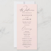 モダンエレガント赤面結婚式 プログラム (正面)