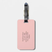 モダンエレガント赤面 ラゲッジタグ (裏面縦)