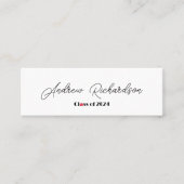 モダンエレガント赤黒文字 コーリングカード (正面)