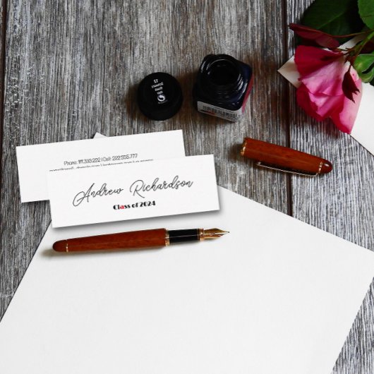 モダンエレガント赤黒文字 コーリングカード