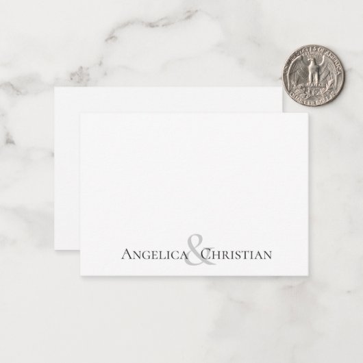 モダンエレガント連パーソナライズされた具 ノートカード (正面/裏面インサイチュ)
