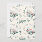 モダンエレガント野花の赤ちゃんシャワー 招待状 (裏面)