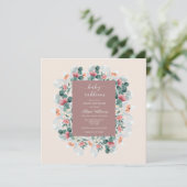 モダンエレガント野花の赤ちゃんシャワー 招待状 (スタンド正面)