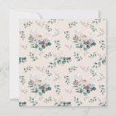 モダンエレガント野花の赤ちゃんシャワー 招待状 (裏面)