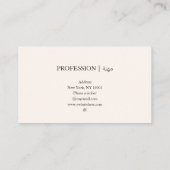 モダンエレガント金ゴールドアラビア語名刺 名刺 (裏面)