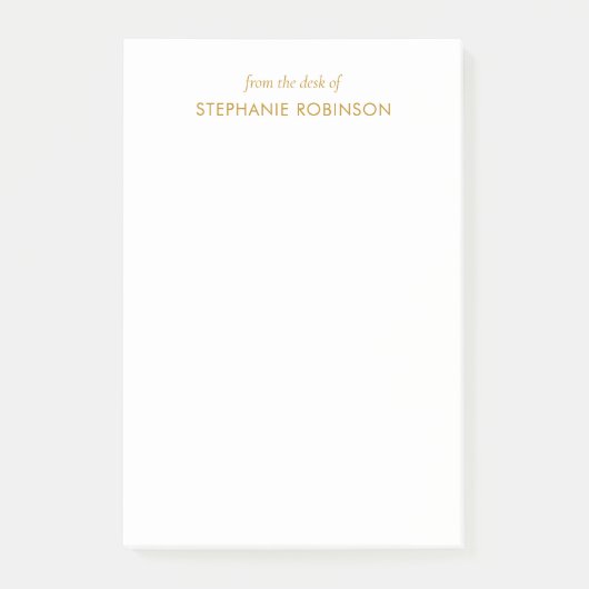 モダンエレガント金ゴールドカスタム ポストイット (正面)