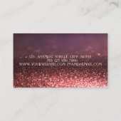 モダンエレガント金ゴールドグリッタードレストライプのス 名刺 (裏面)