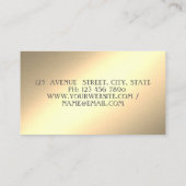 モダンエレガント金ゴールドグリッター、幾何学模様、Lotus 名刺 (裏面)