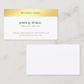 モダンエレガント金ゴールドシンプルテンプレート人気がある 名刺 (正面/裏面)