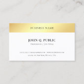 モダンエレガント金ゴールドシンプルテンプレート人気がある 名刺 (正面)