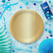 モダンエレガント金ゴールドシンプルデザインテンプレート ペーパープレート (パーティー)