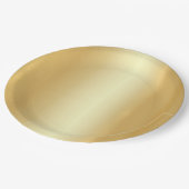 モダンエレガント金ゴールドシンプルデザインテンプレート ペーパープレート (アングル)