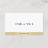 モダンエレガント金ゴールドシンプルプロフェッショナル 名刺 (正面)