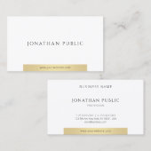 モダンエレガント金ゴールドシンプルプロフェッショナル 名刺 (正面/裏面)