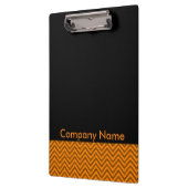 モダンエレガント金ゴールドジグザグ会社のロゴ クリップボード (左)