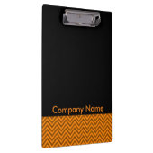 モダンエレガント金ゴールドジグザグ会社のロゴ クリップボード (右)