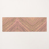 モダンエレガント金ゴールドパーソナライズされたグリッターストライプ ヨガマット (裏面(横))