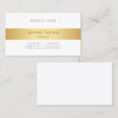 モダンエレガント金ゴールドパーソナライズされたテンプレート 名刺 (正面/裏面)