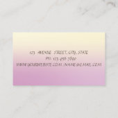 モダンエレガント金ゴールドブラシストローク幾何グラデーション 名刺 (裏面)