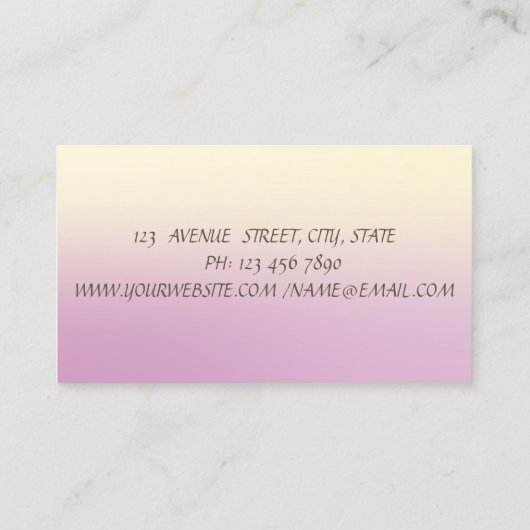 モダンエレガント金ゴールドブラシストローク幾何グラデーション 名刺 (裏面)