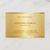 モダンエレガント金ゴールドプロフェッショナルテンプレート 名刺 (裏面)