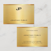 モダンエレガント金ゴールドプロフェッショナルテンプレート 名刺 (正面/裏面)