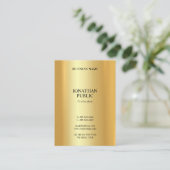 モダンエレガント金ゴールドプロフェッショナルトレンディーテンプレート 名刺 (スタンド正面)