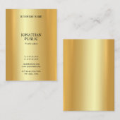 モダンエレガント金ゴールドプロフェッショナルトレンディーテンプレート 名刺 (正面/裏面)