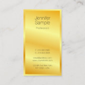モダンエレガント金ゴールドルックプロフェッショナルテンプレート 名刺 (裏面)