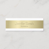モダンエレガント金ゴールドルッシンプルクプロフェッショナル スキニー名刺 (正面)
