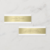 モダンエレガント金ゴールドルッシンプルクプロフェッショナル スキニー名刺 (正面/裏面)
