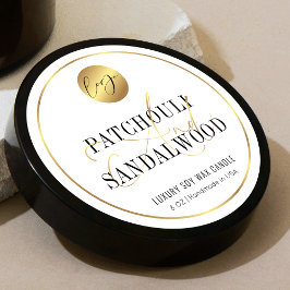 モダンエレガント金ゴールドロゴキャンドル包装 ラウンドシール