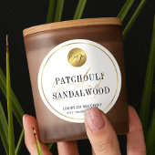 モダンエレガント金ゴールドロゴキャンドル包装 ラウンドシール