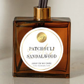 モダンエレガント金ゴールドロゴキャンドル包装 ラウンドシール