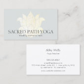 モダンエレガント金ゴールドロータスヨガ先生 名刺 (正面/裏面)