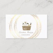 モダンエレガント金ゴールド円洗浄ツール 名刺 (正面)