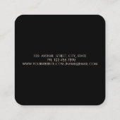 モダンエレガント金ゴールド円金ゴールドロータス スクエア名刺 (裏面)