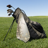 モダンエレガント金ゴールド化粧ゴルフタオル ゴルフタオル (グリーン)