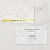 モダンエレガント金ゴールド大理石テンプレートプロフェッショナル 名刺 (正面/裏面)