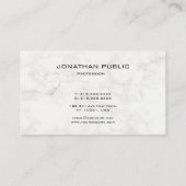 モダンエレガント金ゴールド大理石テンプレートプロフェッショナル 名刺 (裏面)