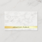 モダンエレガント金ゴールド大理石テンプレートプロフェッショナル 名刺 (正面)