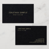 モダンエレガント金ゴールド文字シンプルテンプレート 名刺 (正面/裏面)