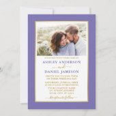 モダンエレガント金ゴールド結婚の 招待状 (正面)