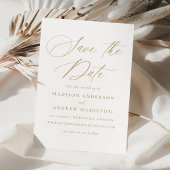 モダンエレガント金ゴールド結婚書 セーブザデート